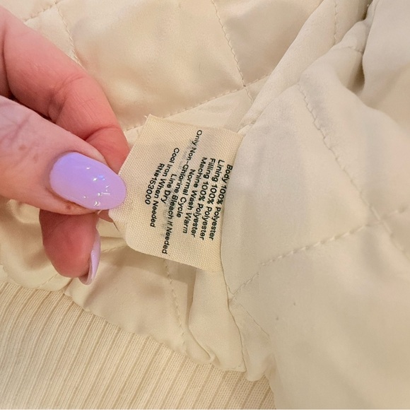 Ivory Ella Cream Fleece Jacket with Rainbow Accents - Picture 7 of 10